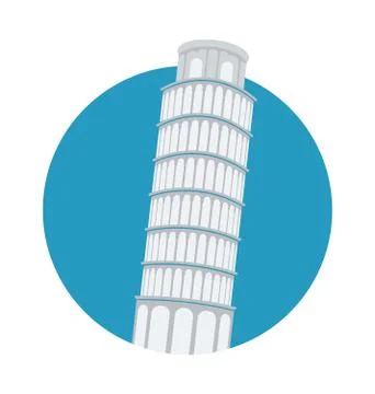 Pisa Tower Vector Illustration Stock Illustration
