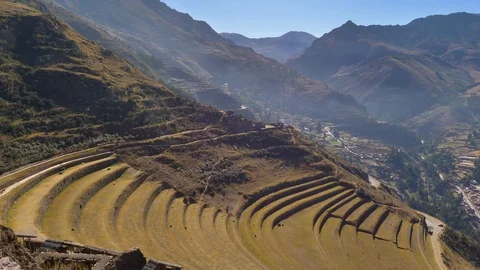 Pisac Archaeological Park Stock Footage 119948048