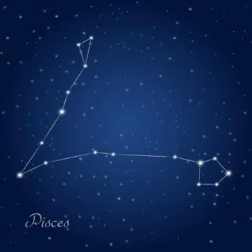 Pisces constellation Stock Illustration