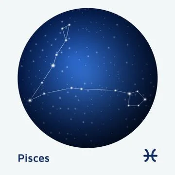 Pisces constellation Stock Illustration