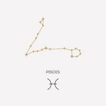 Pisces constellation vector illustration Stock Illustration