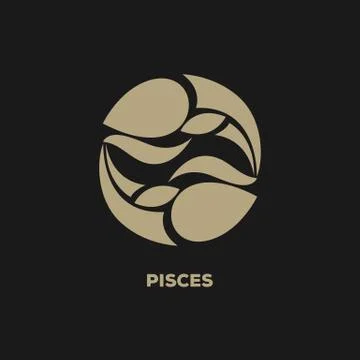 Pisces logo vector Stock Illustration