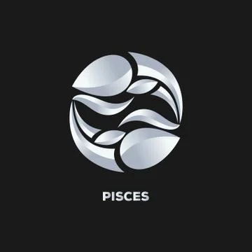 Pisces logo vector Illustrazione stock