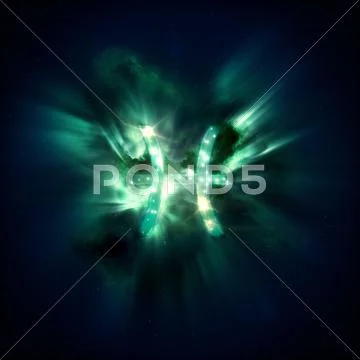 Pisces zodiac star sign. Stock Illustration