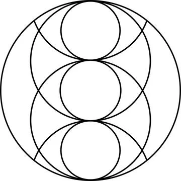 Piscis eye trinity symbol isolated on white background. Sacred geometry sym.. 스톡 일러스트