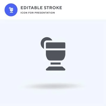 Pisco Sour icon vector, filled flat sign, solid pictogram isolated on white,  Stock Illustration