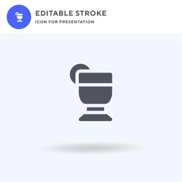 Pisco Sour icon vector, filled flat sign, solid pictogram isolated on white,  Stock Illustration