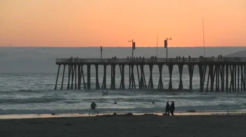 Pismo Beach Sunset Video stock 41391141