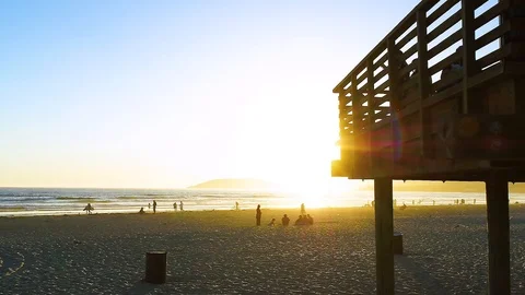 Pismo Beach Sunset Video stock 92921063