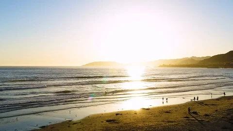 Pismo Beach Sunset Video stock 92921127
