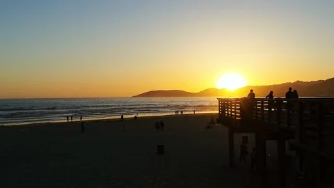 Pismo Beach Sunset Video stock 92921180