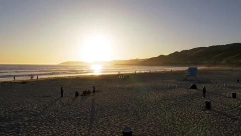 Pismo Beach Sunset Video stock 92921247