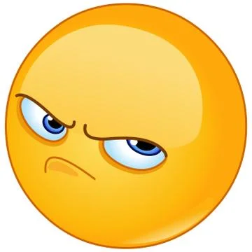 Pissed off emoticon 库存插图
