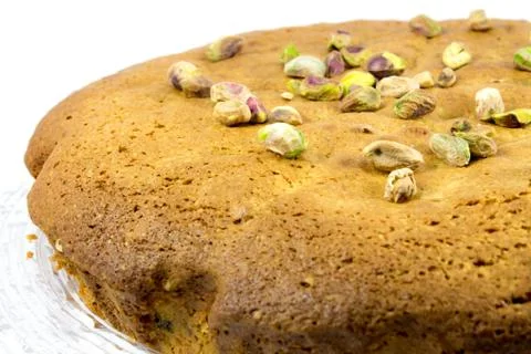 Pistachio cake Stock Photos