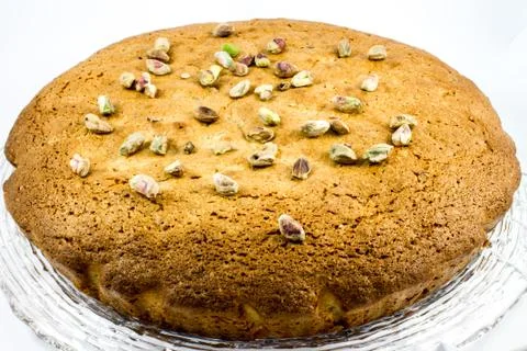 Pistachio cake Stock Photos
