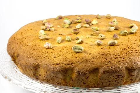Pistachio cake Stock Photos