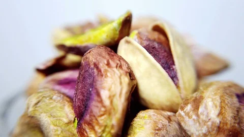 Pistachio in closeup, looping 360 macro video Stock Footage 129807206