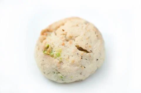 Pistachio Cookie on White Stock Photos
