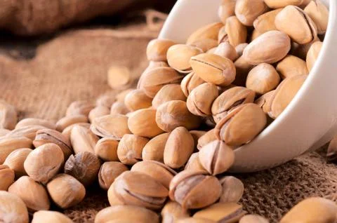 Pistachio in cup Stock Photos