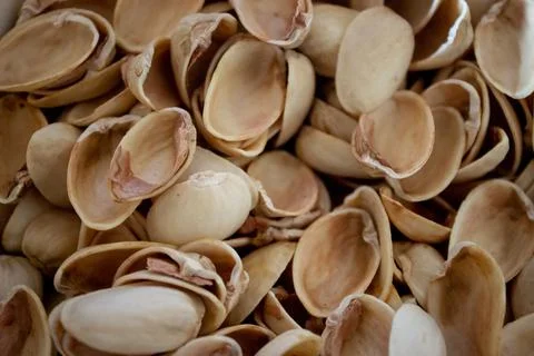 Pistachio Empty Nutshells Stock Photos