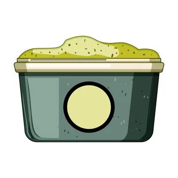 Pistachio ice cream container packaging frozen dessert Stock Illustration
