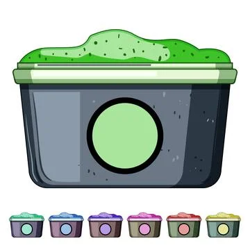 Pistachio ice cream container packaging frozen dessert Stock Illustration