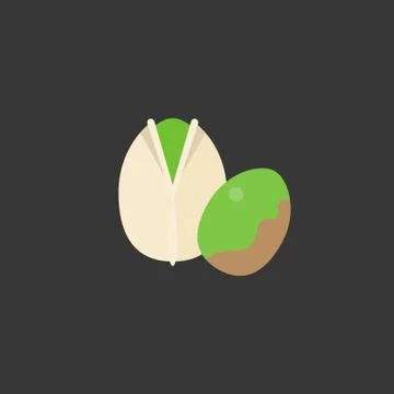 Pistachio icon, flat design Stock Illustration