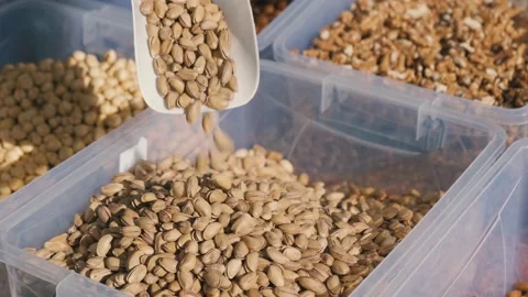 Pistachio nut box Stock Footage 168261718