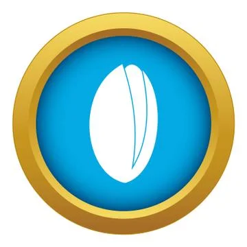 Pistachio nut icon blue vector isolated Stock Illustration