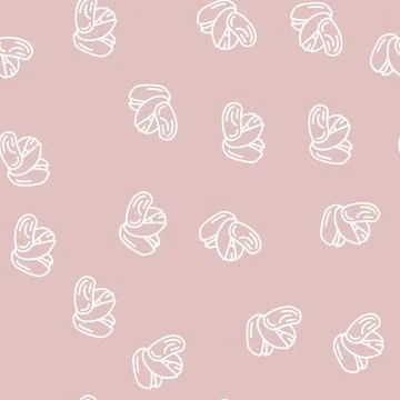 Pistachio nut line seamless pattern Stock Illustration