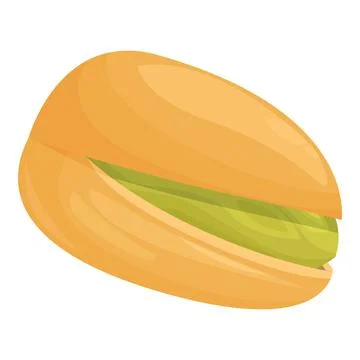 Pistachio nut showing seed inside shell Stock Illustration