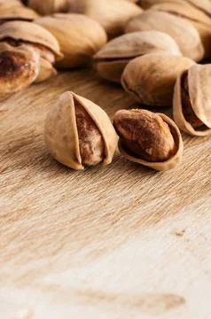 Pistachio nuts close up Stock Photos