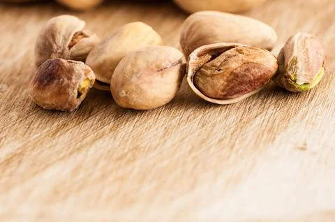 Pistachio nuts close up Stock Photos