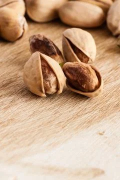 Pistachio nuts close up Stock Photos