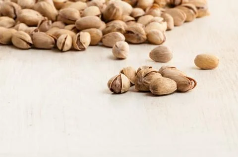 Pistachio nuts close up Stock Photos