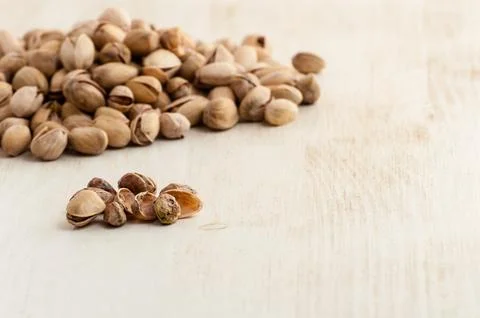 Pistachio nuts close up Stock Photos