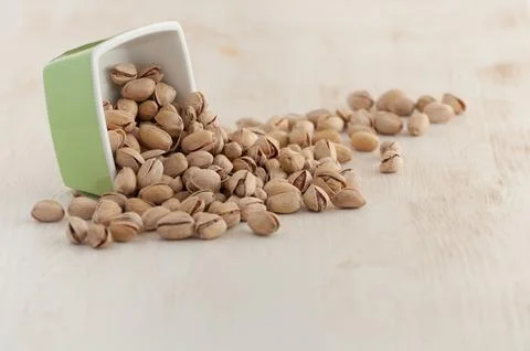 Pistachio nuts close up Stock Photos
