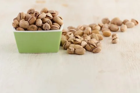 Pistachio nuts close up Stock Photos