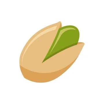 Pistachio nuts icon in flat style. Healthy snack vector illustration on iso.. Stock Illustration