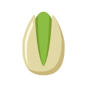 Pistachio nuts icon in flat style. Healthy snack vector illustration on iso.. Stock Illustration