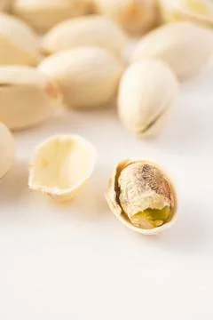 Pistachio nuts isolated Stock Photos