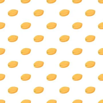 Pistachio nuts seamless pattern creating snack background Illustrazione stock