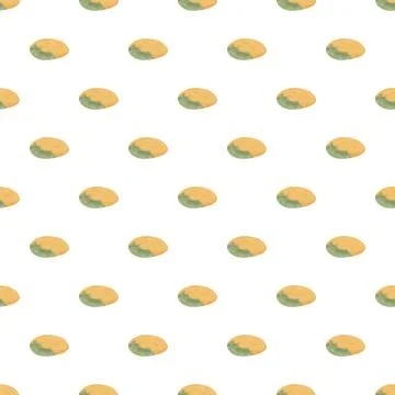 Pistachio nuts seamless pattern on white background Stock Illustration