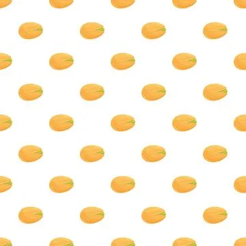 Pistachio nuts seamless pattern on white background Stockillustratie
