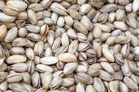 Pistachio nuts as texture top view Stock Photos