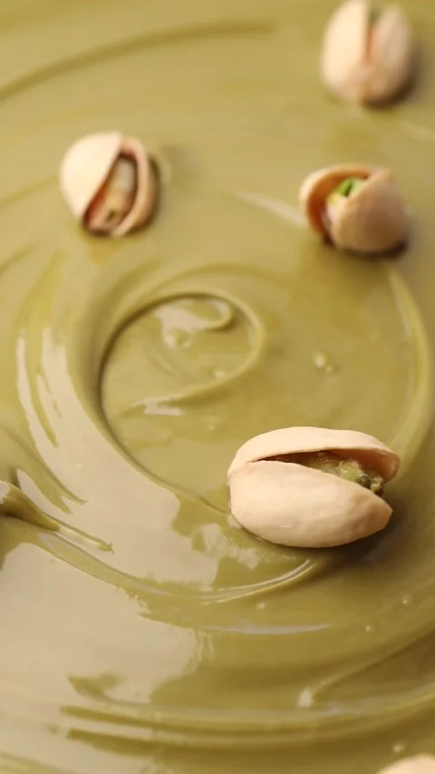 Pistachio paste, Turning. Stock Footage 281243983