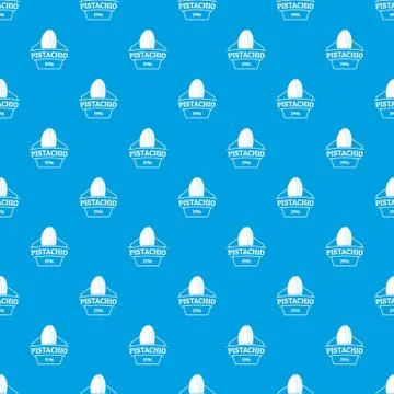 Pistachio pattern vector seamless blue Stock Illustration