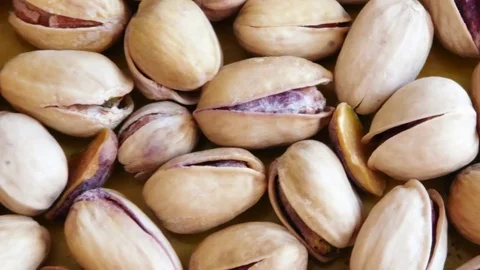 Pistachio texture in the kitchen Stock Footage 96182942