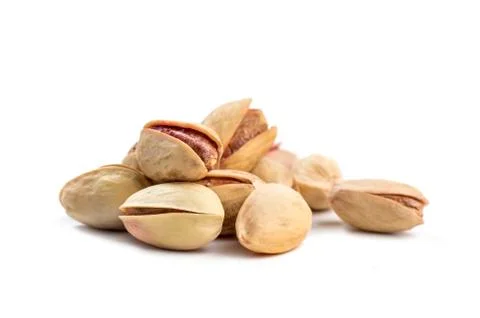 Pistachio on a white background Stock Photos