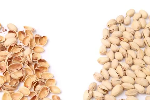 Pistachios and shells Stock Photos